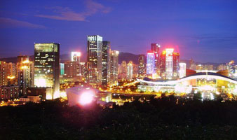 the night view of FuTian,Shenzhen